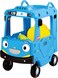 YaYa Ride-on Bus Roof Car LB Z01 for Kids, Push Car w/ Light, Music,Rotating Wheels, Drive &amp; Sliding Footrest 1-3 Yrs - Blue