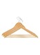 3-piece Wooden Cloth Hanger Set-RF12799/ with 360 Degree Rotating Metal Hook, Lightweight, Trendy and Anti-Skid, Perfect for All Kinds of Dresses/ Heavy Duty, Suitable for Wardrobe for Hanging Clothes, Strappy Cloth, T-Shirt, Shirts, Dress/ Brown