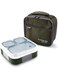 Erweicet Stainless Steel 3 Compartment,Bento Box,Lunch Box with Spoons,Bag (Green)