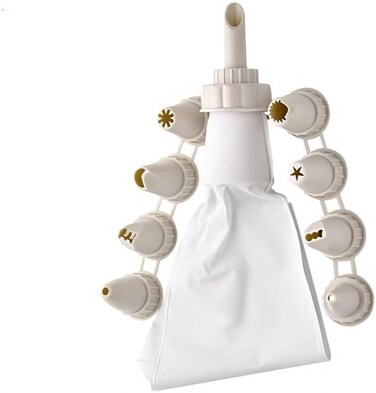 مجموعة أكياس حقن الكريم 9 قطع