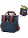 VAODO Lunch Bag, Double Deck Insulated Cooler Lunch Box, Waterproof and Leak-Proof, with Detachable Shoulder Strap, for Office and Picnic, Navy Blue