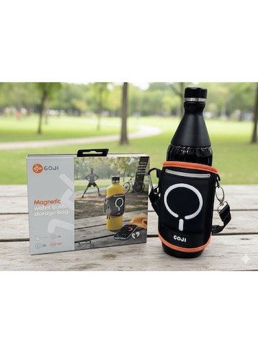 Magnetic Water Bottle Storage Bag with Adjustable Shoulder Strap, Phone Pocket and Key Holder &acirc;&euro;&ldquo; Hands-Free Carry Pouch for Sports, Walking, Gym, Hiking, Cycling and Outdoor Travel &acirc;&euro;&ldquo; Fits Most Standard Bottles &acirc;&euro;&ldquo; Durable Neoprene Design