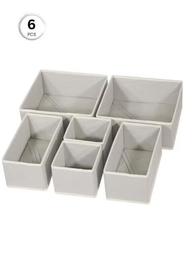 Clothes Drawer Storage Organizer Boxes 6 Pieces Drawer Organizer Tray Dividers Using For Socks Underwear Accessories Pajamas Baby Cloths