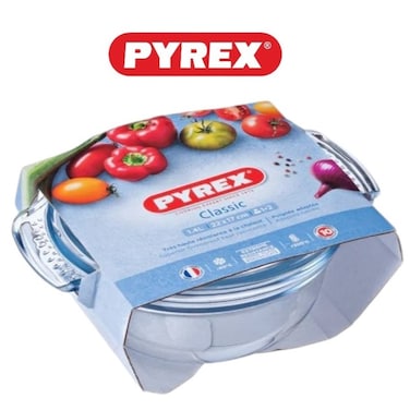 Pyrex Essential Casserole Round 1.5L - Durable Borosilicate Glass for Versatile Cooking and Serving