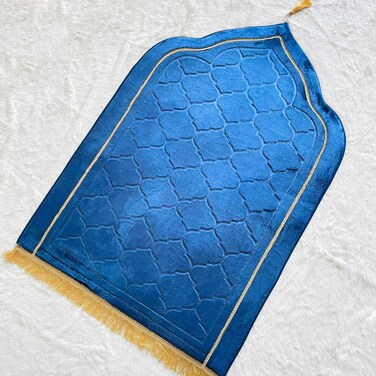 Comfortable Mosque Shape Prayer Mat Velvet 70x110cm ID3076