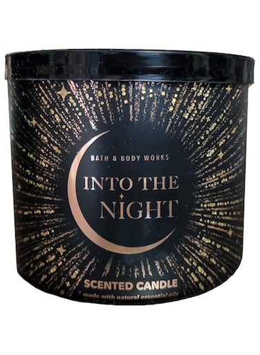 White Barn Bath &amp; Body Works Into The Night Candle Holiday 3 Wick Scented Candles