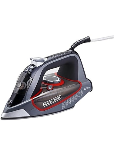 Black &amp; Decker Steam Iron With Ceramic Soleplate 2200W ,Grey,X2050-b5
