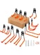 TAME Garage Hooks, Heavy Duty,Utility Steel Garage Storage Hooks,Wall Mount Garage Hanger&amp;Organizer for Organizing Power Tools,Ladders,Bulk Items,Bikes,Ropes and More Equipment (12Pcs Orange)