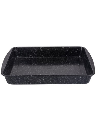 Smile Roaster Pan 48.3x34x6.8cm Non-Stick Granite Coating Carbon Steel Baking Tray &acirc;&euro;&ldquo; Oven Safe Large Roasting Pan
