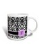 3D Painted Coffee Mug Black/Purple/White