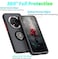 Honor X9C Case Flexible Silicone Protective Bumper, Camera Protection Thin Translucent Shockproof Matte Back Cover with 360 rotational Car Mount Magnetic Ring Holder For Honor X9C 5G 2024 (Blue)