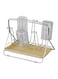 Glass Storage Rack Silver 18.7x31.3x36.8cm