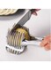 Handy Stainless Slicer Holder, Sharp Stainless Steel Food Slicer Assistant Tool, Safety Cooking Tools Accessories, for Fruit Lemon, Onion, Potato, Tomato Vegetable Slicer