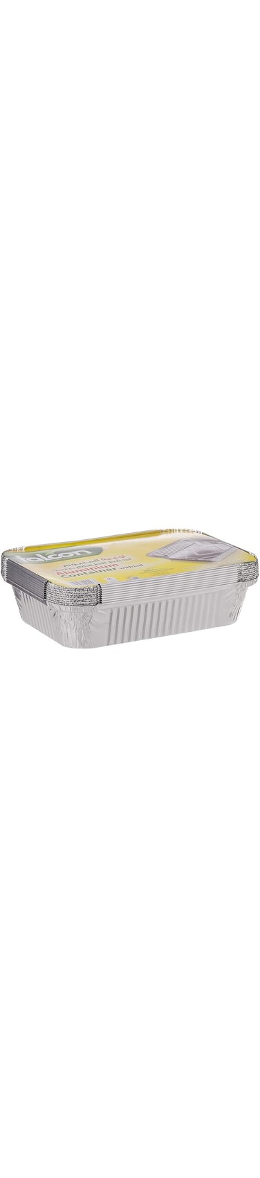 Falcon Aluminium Container with Lid - 10 Pieces