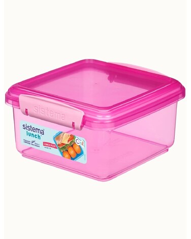 Lunch Plus 1.2L, BPA-Free, Leak-Proof Lunch Box for School, Kids, Office &amp; Travel, Durable &amp; Reusable Food Storage Container - Pink