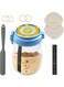 Sourdough Starter Kit, Reusable Sourdough Starter Jar, 35oz Large Capacity Sourdough Starter Jar with Date Marked Feeding Band, Thermometer, Silicone Scraper, Cloth Cover