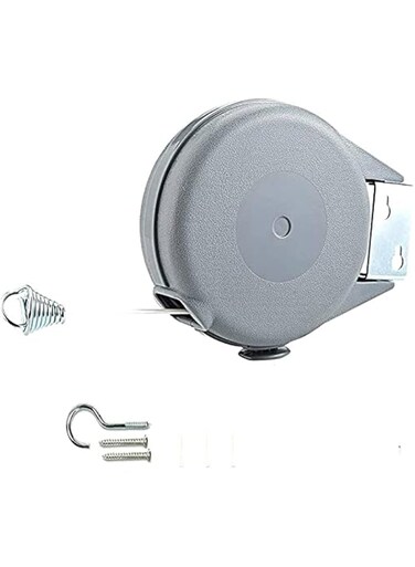 Arabest Retractable Clothesline, Portable Duty Indoor and Outdoor Washing Line, 40 Feet PVC Retracting Clothes Line with Wall Mount Hang The Wet Dry Clothing Laundry, Easy Installation