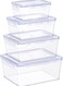 Lock2Go 4-Pcs. Set of Food Storage Containers with Lids 300, 600, 900, 1200 ml