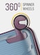 3 Piece Polypropylene Hard side Luggage Set with TSA Lock   Lightweight Spinner Suitcases with 360&deg; Wheels   Durable Trolley Bags for Secure Travel (Small, Medium, Large) - Grey Blue