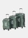 British Tourister 3-Piece ABS Hard Shell Luggage Set (20/24/28 Inch) with Expandable Layer &ndash; Lightweight Suitcases with Spinner Wheels, Aluminium Trolley - Dark Green