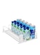 Soda Can Organizer for Fridge Refrigerator   3 Rows   Spring Loaded Self-Pushing Automatic Glide Adjustable Rack   Bottle Dispenser Storage   White