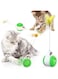 iCare Self Rotating Interactive Cat Toys for Kitten, Self-balance Feathers Ball Toys for Cat, Catnip Toys for Cat (White+Green)