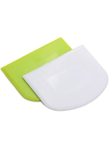 Aiwanto 4pcs Plastic Food Scrapers for Bread Dough Cake Fondant Icing Kitchen Cooking and Baking