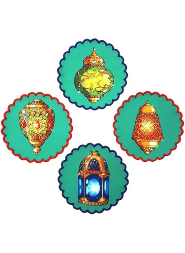 Alwan Ramadan Kareem Fabric Coaster Set of 4 - EE8475R4TR