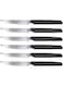 PEDRINI STEAK KNIVES, SET 6PCS BLACK HANDLE(04GD052) (72)