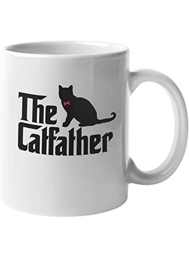 Your Wall Best Funny Animal Cat Lover Gifts The Catfather Black Cat Dad Crazy Kitty Coffee &amp; Tea Gift Mug By Spoil Your Wall