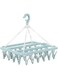 JANNAH Laundry Hanger Drying Rack Foldable Clip and Drip Hanger Clothes Drying Rack (Blue-32 Clips)