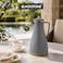 BLACKSTONE Vacuum Flask 1L Dallah Arabic Coffee Thermos, Double-Wall Vacuum Insulated Hot &amp; Cold Beverage Jug with Grip Handle, Grey, دلة بلاكستون