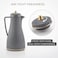 BLACKSTONE Vacuum Flask 1L Dallah Arabic Coffee Thermos, Double-Wall Vacuum Insulated Hot &amp; Cold Beverage Jug with Grip Handle, Grey, دلة بلاكستون