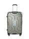 British Tourister 3-Piece ABS Hard Shell Luggage Set (20/24/28 Inch) with Expandable Layer &ndash; Lightweight Suitcases with Spinner Wheels, Aluminium Trolley - Dark Grey