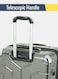 British Tourister 3-Piece ABS Hard Shell Luggage Set (20/24/28 Inch) with Expandable Layer &ndash; Lightweight Suitcases with Spinner Wheels, Aluminium Trolley - Dark Grey
