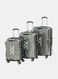 British Tourister 3-Piece ABS Hard Shell Luggage Set (20/24/28 Inch) with Expandable Layer &ndash; Lightweight Suitcases with Spinner Wheels, Aluminium Trolley - Dark Grey