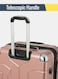 British Tourister 3-Piece ABS Hard Shell Luggage Set (20/24/28 Inch) with Expandable Layer &ndash; Lightweight Suitcases with Spinner Wheels, Aluminium Trolley - Rose Gold