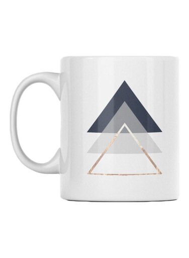 Triangle Printed Mug White/Black/Grey