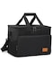 IraXpro Lunch Bag Insulated Lunch Box Large Portable Cooler Tote bag for Men Women Adult,Shoulder Handbag with Adjustable Strap,Leak and Waterproof,for Office,Picnic,Outdoor,Beach,Fishing (Black, 22L)