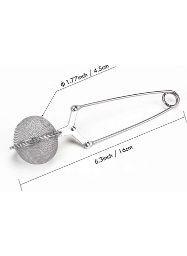 Ball Tea Strainer 3 Pack, Premium Stainless Steel Tea Infuser with Handle, Fine Mesh Tea Ball Filter for Loose Leaf Tea, Reusable Tea Strainer for Home Office (Small)