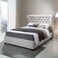 Majestic Dreams Tufted Upholstered Large Twin Size Bed (140 X 190 CM) White Color