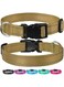 Reflective Dog Collar with Buckle Adjustable Safety Nylon Collars for Small Medium Large Dogs (Yellow, XS)