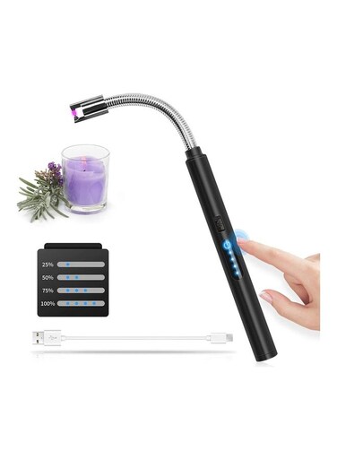 Rechargeable Electric Lighter Black/Silver