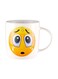 Print Sad Smiley Printed Mug White/Yellow/Black