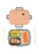 Lunch Box for Kids Adults,800ml Bento Lunch Box with Stainless Steel Lunch Containers Tray 3-Compartment
