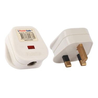 Terminator Top Plug With Fited 13A Fuse 3 Pin Flat With Light