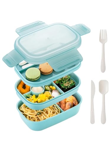 GTVGJH Stainless Steel Lunch Box 1900ML, 3 Layer Meal Lunch Container Snack Box With Bag for Kids School and Adults, Leakproof, BPA Free, Microwave &amp; Dishwashing Safe Bento Box
