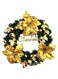 Festive Lights Premium Green and Gold Christmas Door Wreath - Indoor and Outdoor Christmas Decorations - Handcrafted Luxurious Holiday Elegance
