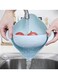 2-in-1 Kitchen Colander &amp; Bowl Set   Detachable Strainer Basket for Easy Fruit &amp; Vegetable Washing   Durable Plastic Washing Bowl &amp; Strainer Combo, Blue