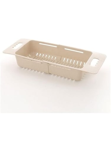 Dubai Gallery Kitchen Plastic Basket Rack Beige 38 X 18.5 X 8Cm